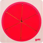 Goki 57737 Medinis Dėlionės Ratas, Spalvotas