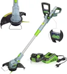 Workpro akumuliatorinis vejos pjoviklis 20 V su 2,0 Ah akumuliatoriumi ir greituoju įkrovikliu, 25 cm pjovimo plotis, 90&deg; besisukanti trimerio galvutė, teleskopinė rankena, 20 dalių, įskaitant nailoninę mentę sodui