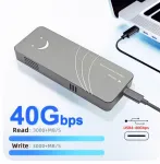I&scaron;orinis M.2 Nvme Ssd dėklas Usb 4.0 40gbps, su Asm2464 lustu