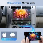 Automagnetola Automobilinis 1 din radijas su bluetooth laisvų rankų įranga, ios/android mirror link, 7 colių rankiniu būdu i&scaron;traukiamas ekranas, automobilinis radijas su bluetooth fm radijas/usb/aux/eq/type c vairo valdymu + atbulinės eigos kamera