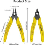 Houseran flush cutter, 5 vnt. 5 colių micro flush replės su spyruokle, &scaron;oninio kirpimo replės, mini vielos kirpikliai, modeliavimo replės, flush kirpikliai papuo&scaron;alų gamybai, plastikiniams modeliams, kabelių rai&scaron;teliams