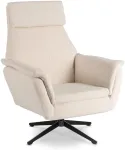 Mebel Elite Poilsio fotelis TERRY, pasukamas, 88 &times; 80 &times; 110 cm, kreminis