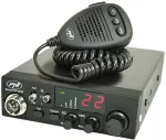 CB PNI ESCORT HP 8024 radijo stoties komplektas, 12V-24V ASQ + CB PNI S75 antena su kabeliu ir stacionariu laikikliu