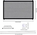 Apsauginiai varteliai be gręžimo hillylolly 110 x 79 cm, skirti durims ir laiptams, barjeras &scaron;unims, apsauginiai laiptų varteliai be gręžimo, apsauginiai varteliai &scaron;unims be gręžimo, kačių durelės, tinkamos naminiams gyvūnams, kūdikiams