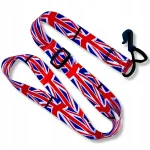 Dirželis ukulele Uk raudonas tamsiai mėlynas universalus nailoninis reguliuojamas
