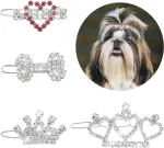 Cobee Bling &scaron;uns karūnos plaukų aksesuarai 4 vnt. kalnų kri&scaron;tolo &scaron;uns katės plaukų segtukas
