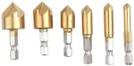 Grąžtų su įgilinimu rinkinys 6 vnt. 90 laipsnių &scaron;e&scaron;iakampis kotas 1/4" 6 mm 8 mm 9 mm 13 mm 16 mm 19 mm pjovimo skersmens skylės pjūklas