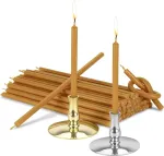 2 Vnt. Kūginės Žvakės Laikikliai su 200g Geltonų Bičių Va&scaron;ko Žvakėmis (16cm)