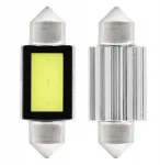 Amio Led canbus 2,4w cob3 c5w c10w c3w 36mm 12v 5600k lemputės, 2 vnt. komplektas