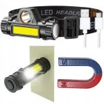 Holidom Led Xpe + Cob 3,5w galingas priekinis žibintas, įkraunamas reflektorius