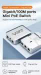 Vonets pramoninis 5 prievadų Poe Gigabitinis jungiklis Gigabit Ethernet tinklo jungiklis Ethernet Rj45 skirstytuvas 10/100/1000m 4 Poe +1 Uplink Plug & Play metalinis dizainas universalus tinklo įrenginiams Vsp500