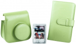 Fujifilm instax mini priedų rinkinys, Lime žalias. (Dėklas, rėmelis, albumas)