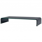 TV stovas/monitoriaus pakyla, juodas stiklas, 80x30x13 cm