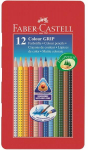 Faber-Castell &ndash; spalvotas pie&scaron;tukas Color Grip skardinė i&scaron; 12 (112413)