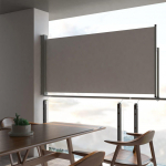 I&scaron;traukiama &scaron;oninė kiemo pertvara, pilkos spalvos, 120x300cm