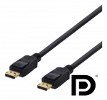 DisplayPort kabelis DELTACO 1m, 4K UHD, DP 1.2, juodas / DP-1010D