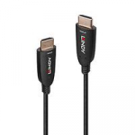 HDMI Laidas - LINDY &Scaron;viesolaidinis Hibridinis HDMI 8K60 Laidas, 10 m, Juodas