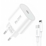 Greitas įkroviklis Foneng 1x USB PD 3.0 EU39 + USB C - Lightning