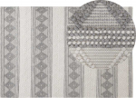 Beliani Lumarko kilimas Wool 140 X 200 Cm Beigepilka Bozov!