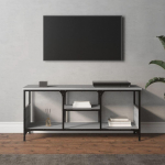 TV staliukas Televizoriaus spintelė, pilka, 100x35x45cm, mediena ir geležis