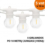 Tonro Lauko girlianda (LED lemputės) 50 m Glow balta