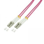 LogiLink optinis pluo&scaron;tas OM4 LC/UPC - LC/UPC 1.0m violetinė