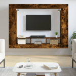 TV staliukas Televizoriaus spintelė, dūminio ąžuolo, 152x22x113cm, mediena