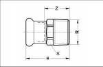 SANHA Purapress nypel perėjimas ZW x GZ 22mm x 1 "(18243221)