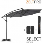 Zeltpro Lauko skėtis su padu ir užvalkalu Select Antracito