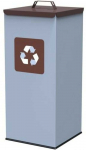 Gsg24 Metalo atliekų rū&scaron;iavimo dėžė 30x30x70cm 60L BIO - rudas dangtelis