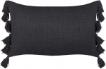 Beliani Lumarko Cotton dekoratyvinė pagalvė su kutais 35 x 55 cm pilka LYTHRUM!