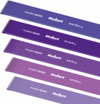 Latekso mank&scaron;tos juostų rinkinys - Mini Band L, 2.3-18.2kg, 5 juostos, violetinė, REBEL ACTIVE