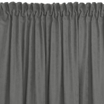 Homede Užuolaidos plisuotos i&scaron; chenille 560&times;225 cm pilkos spalvos
