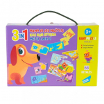 Dėlionė Baby puzzle dėlionių rinkinys Pažink pasaulį 3in1