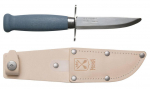 Vaiki&scaron;kas peilis Morakniv Scout 39 Safe, odinis dėklas, dviguba pir&scaron;tų apsauga, spalva mėlyna
