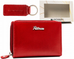 Piniginės ir raktų pakabuko dovanų rinkinys P5, raudonas