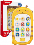 Huanger HE0536 žaislinis telefonas su įra&scaron;ymo funkcija (geltonas)