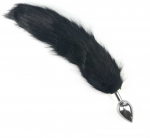 Lovetoy Analinis ki&scaron;tukas su juoda pūkuota analine uodega