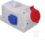 SCAME KAR&Scaron;TA IR I&Scaron;JUNGTA 0-1 16A/5P/2X230V IP44 OPTIMA-