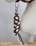 Super Hobby Horse Pavadėlis hobi arkliukui, dviguba virvė, balta-ruda