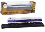 Metalinis traukinio modelis, violetinis/baltas