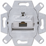 Tel./komp. lizdas, JUNG, viengubas, neekranuotas, baltas