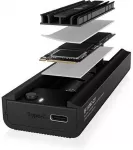Icy Box ib-180mc-c31 m.2 nvme&sata prijungimo stotelė, usb 3.2 (gen2) type-c, aliuminio