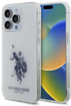 Us Polo Assn US Polo USHCP15XTPUHRBH Apple iPhone 15 Pro Max 6,7" dėklas telefonui baltos spalvos Shiny Big Logo