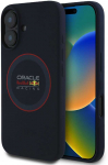 Red Bull Raudona Bull Raudona Bull silikoninis Raudona Ring MagSafe Apple iPhone 16 dėklas telefonui mėlynos spalvos