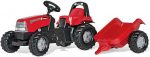 Rolly Toys rollyKid Case 1170 CVX Pedal Tractor with Trailer Case Raudona