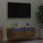 TV staliukas Televizoriaus spintelė su LED, artisano, 75x35,5x25 cm