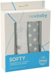 New Baby Naujos Baby Softy margintos medvilninės sauskelnės 70 x 70 cm 4 vnt pilkos ir baltos spalvos