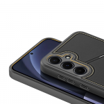 Dux Ducis Rafi II Samsung Galaxy S25 Plus su stoveliu and Wallet - dėklas telefonui juodos spalvos