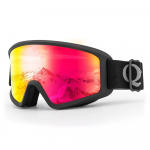 Qunature Baltas Ski Goggles Adults - Juodas